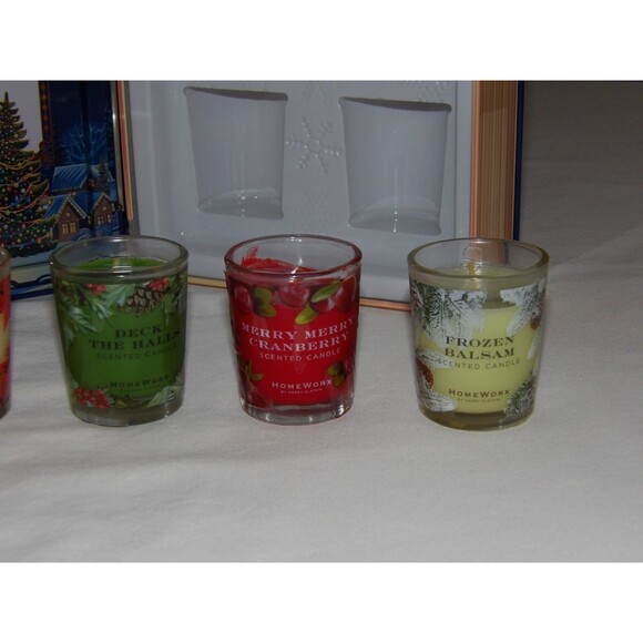 HOMEWORX by Harry Slatkin "Winter Wonderland" Book Tin set of 5 Scented Candles - Picture 12 of 16